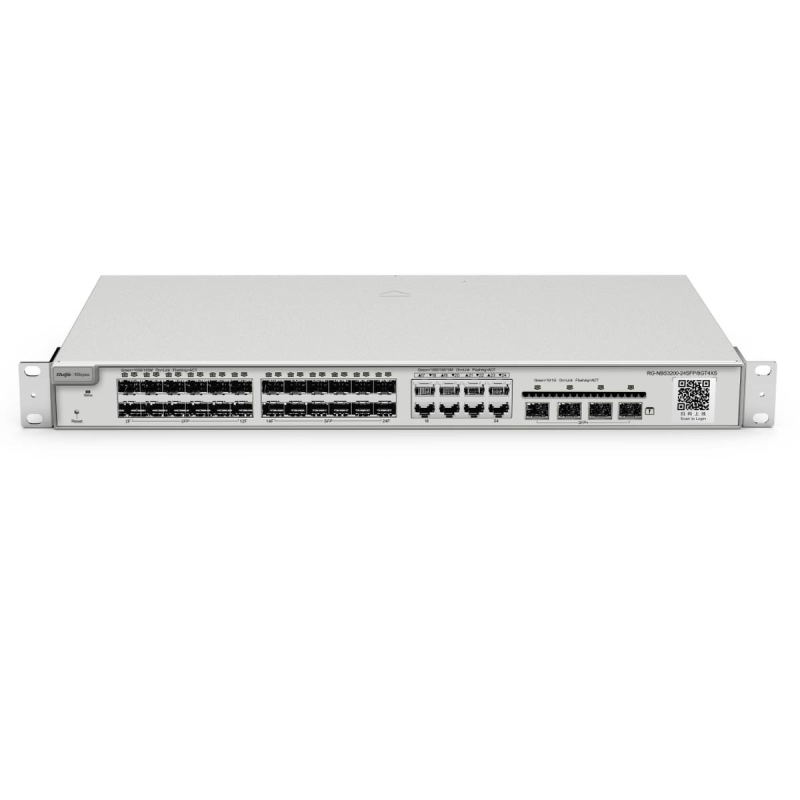 Ruijie Reyee RG-NBS3200-24SFP/8GT4XS | Switch Zarządzalny, 28 portów, 8xSFP/Combo, 16xSFP, 4xSFP+, Rack, L2, Cloud