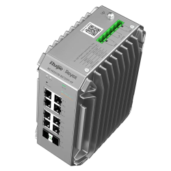 Ruijie Reyee RG-NIS3100-8GT2SFP-HP | Switch zarządzalny przemysłowy, 10 portów, 8xGE, 8xPoE, 240W, 2xSFP, L2, Cloud