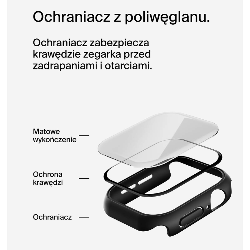 Belkin Szkło ochronne na Apple Watch seria 10. 42mm, czarne