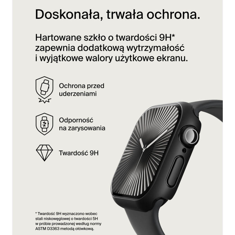 Belkin Szkło ochronne na Apple Watch seria 10. 46 mm, czarne