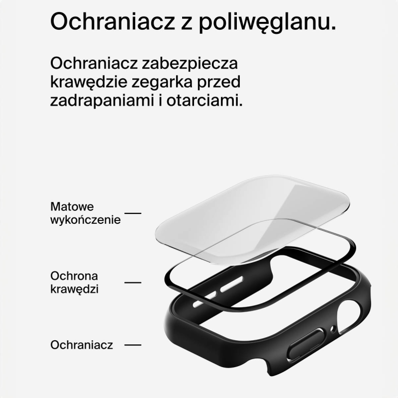 Belkin Szkło ochronne na Apple Watch seria 10. 46 mm, czarne