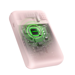 Belkin Powerbank 10 000 mAh, 20W, wbudowany kabel USB-C, różowy