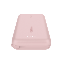 Belkin Powerbank 10 000 mAh, 20W, wbudowany kabel USB-C, różowy
