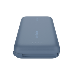 Belkin Powerbank 10 000 mAh, 20W, wbudowany kabel USB-C, niebieski