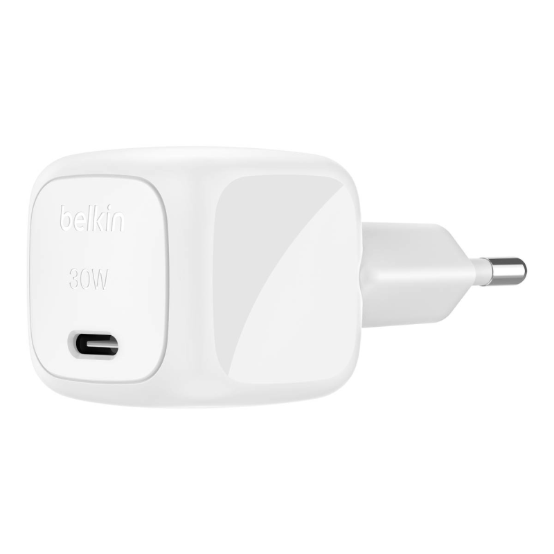 Belkin Ładowarka USB-C PD 30W, mała, biała + kabel Lightning