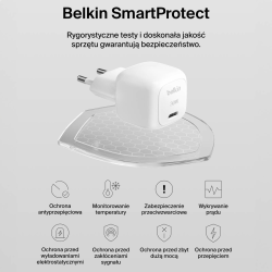 Belkin Ładowarka USB-C PD 30W, mała, biała + kabel Lightning