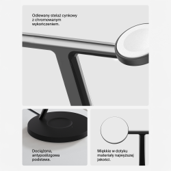 Belkin Stacja do ładowania bezprzewodowego na iPhone, Apple Watch, AirPods, Qi2 15W, czarna