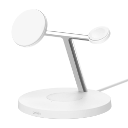Belkin Stacja do ładowania bezprzewodowego na iPhone, Apple Watch, AirPods, Qi2 15W, biała