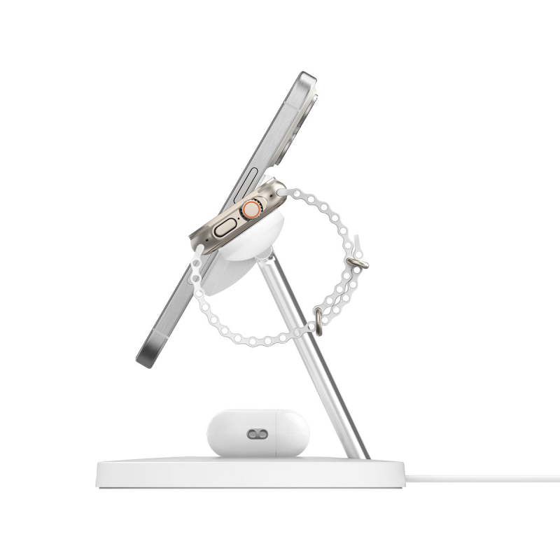 Belkin Stacja do ładowania bezprzewodowego na iPhone, Apple Watch, AirPods, Qi2 15W, biała