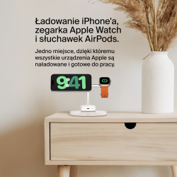 Belkin Stacja do ładowania bezprzewodowego na iPhone, Apple Watch, AirPods, Qi2 15W, biała