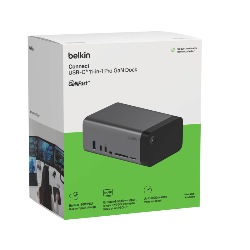 Belkin Stacja dokująca USB-C 11w1, GaN PD 150W, HDMI 8K