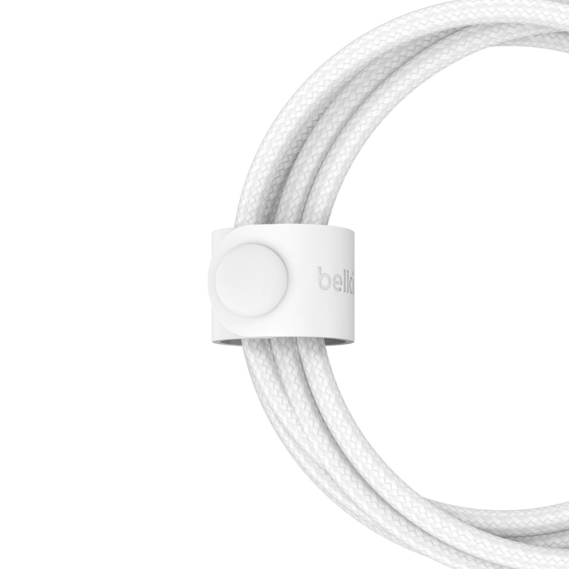 Belkin Kabel 2 w 1 ze złączami USB-C i Lightning, 60W, oplot, 1,5m, biały