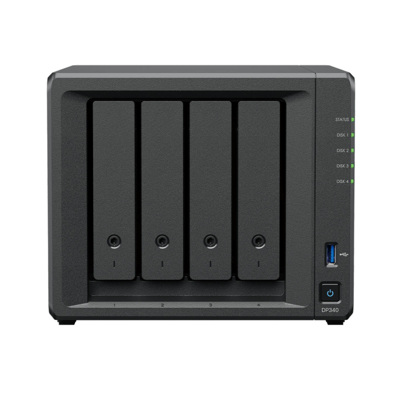 Synology DP340 | 4-zatokowy serwer ActiveProtect, AMD Ryzen, 16GB RAM, 1x 1GbE 1x 10GbE RJ-45, Tower