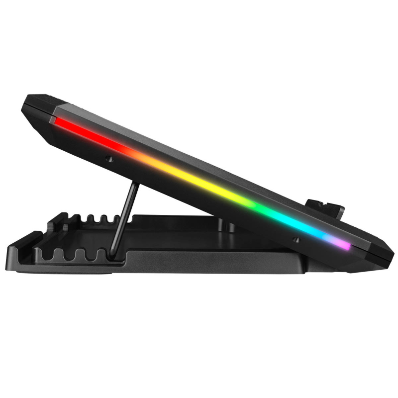 Rampage AD-RC12 CLAW Podstawka chłodząca pod laptop 5-17" RGB regulowana