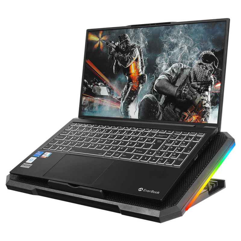 Rampage AD-RC12 CLAW Podstawka chłodząca pod laptop 5-17" RGB regulowana