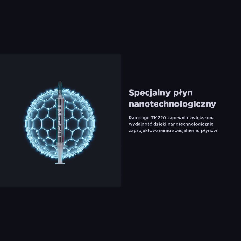 Rampage TM-220 Pasta termoprzewodząca 2g do procesora 11w/m.K, szpatułka + IPA