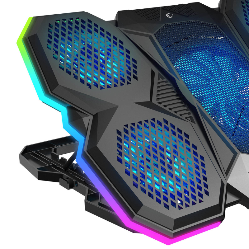 Rampage AD-RC14 X-RANGER Podstawka chłodząca pod laptop 9-17'' RGB regulowana cicha