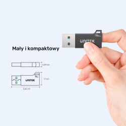 Unitek Adapter USB-A do USB-C 10Gbps czarny A1049ABK01