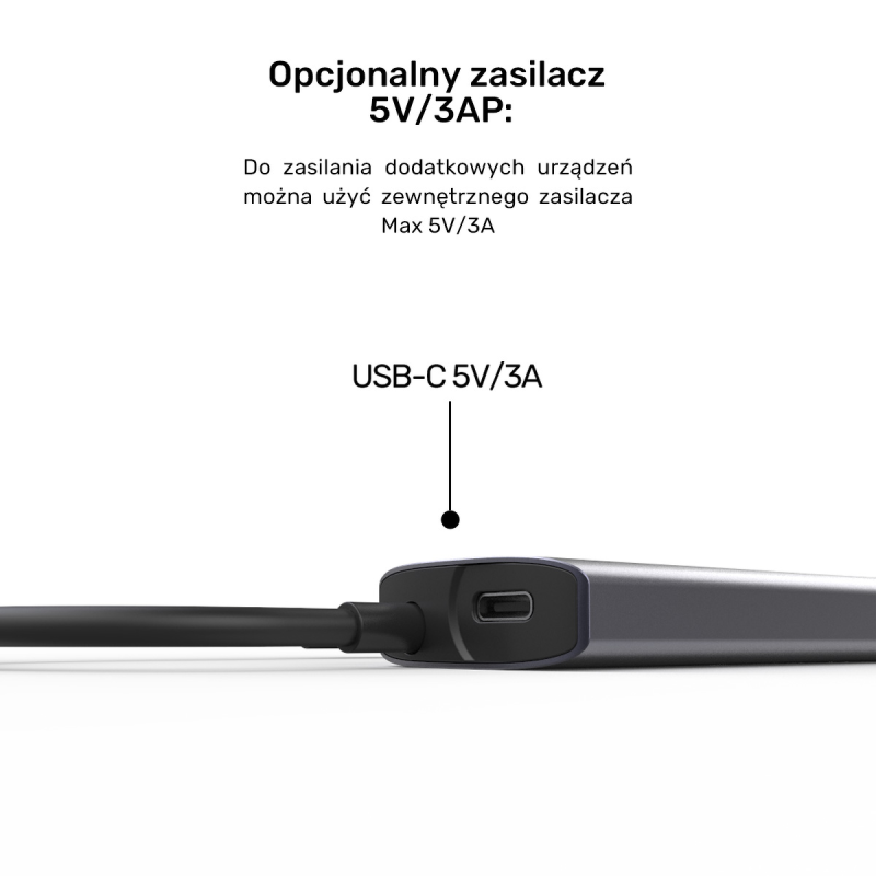 Unitek Hub 4w1 USB-C 10 Gbps, 2x USB-A i 2x USB-C H1112DGY01
