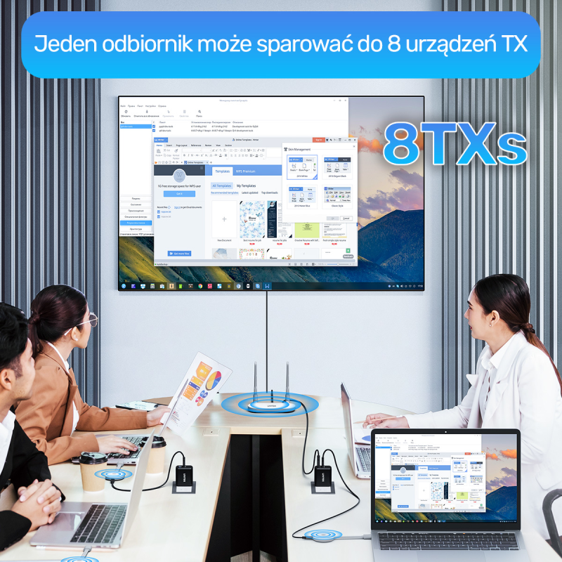 Unitek bezprzewodowy nadajnik obrazu HDMI