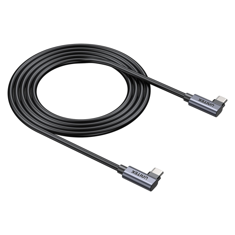 Unitek Kabel USB-C do USB-C, PD, 100W, 90 stopni, 1M
