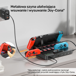 Unitek stacja ładująca Switch z przełącznikiem i czytnikiem kart do gier