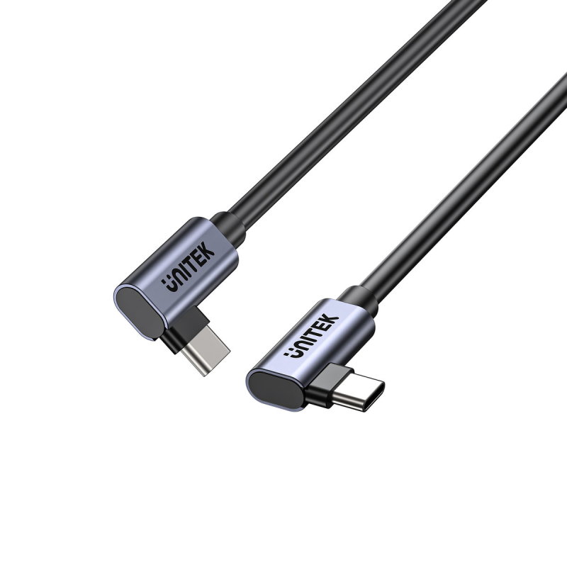 Unitek Kabel USB-C do USB-C, PD, 100W, 90 stopni, 0,5M