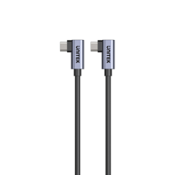 Unitek Kabel USB-C do USB-C, PD, 100W, 90 stopni, 0,5M