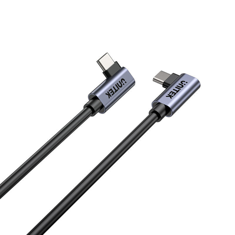 Unitek Kabel USB-C do USB-C, PD, 100W, 90 stopni, 0,5M