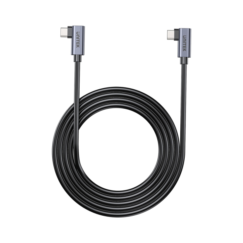 Unitek Kabel USB-C do USB-C, PD, 100W, 90 stopni, 0,5M