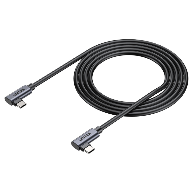 Unitek Kabel USB-C do USB-C, PD, 100W, 90 stopni, 0,5M