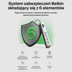 Belkin Listwa zasilająca przeciwprzepięciowa 525J, 4 gniazda Schuko, 2m