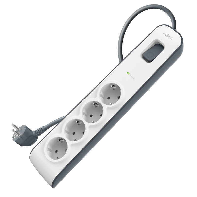 Belkin Listwa zasilająca przeciwprzepięciowa 525J, 4 gniazda Schuko, 2m
