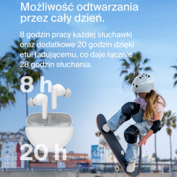 Belkin Bezprzewodowe słuchawki douszne dla dzieci, białe