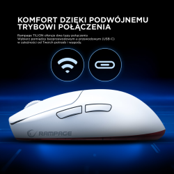 Rampage TILION Mysz bezprzewodowa Biała