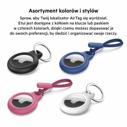 Belkin Uchwyty na AirTag z kółkiem do kluczy, 4 szt., czarne