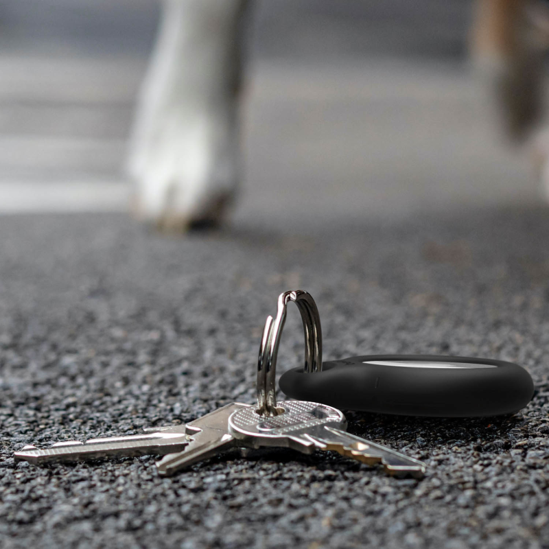 Belkin Uchwyty na AirTag z kółkiem do kluczy, 4 szt., czarne