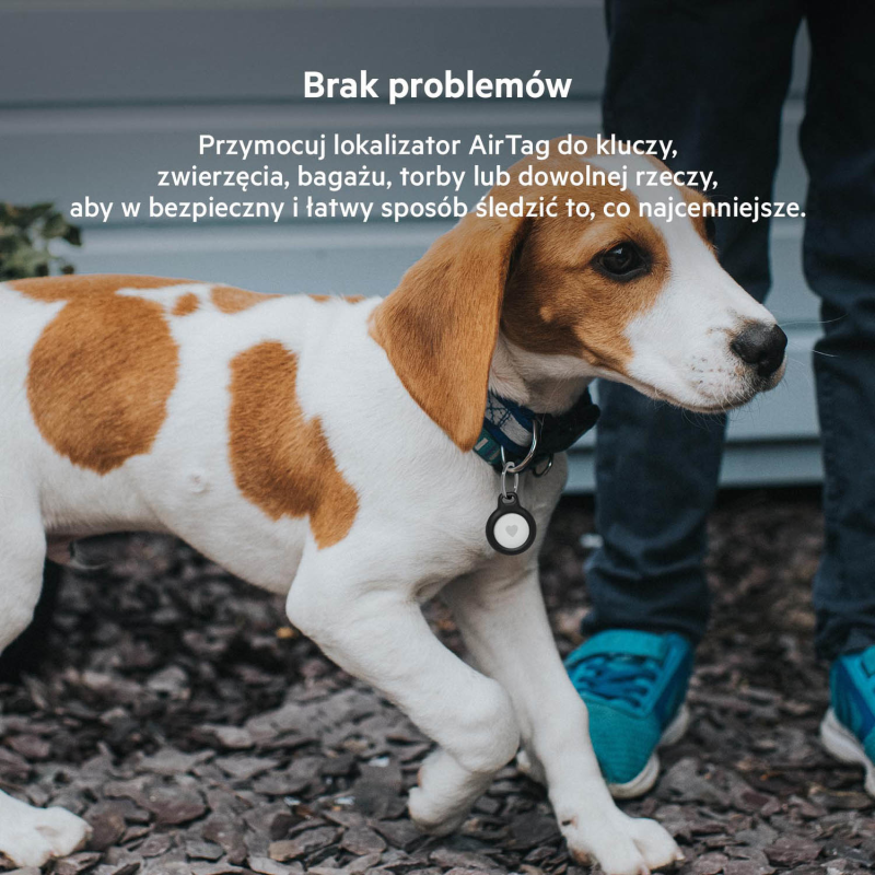 Belkin Uchwyty na AirTag z kółkiem do kluczy, 4 szt., czarne