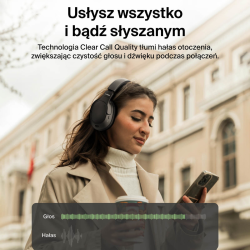 Belkin Słuchawki nauszne z redukcją hałasu, bezprzewodowe, czarne