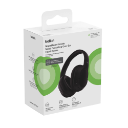 Belkin Słuchawki nauszne z redukcją hałasu, bezprzewodowe, czarne