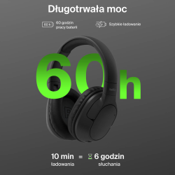 Belkin Słuchawki nauszne, bezprzewodowe, czarne