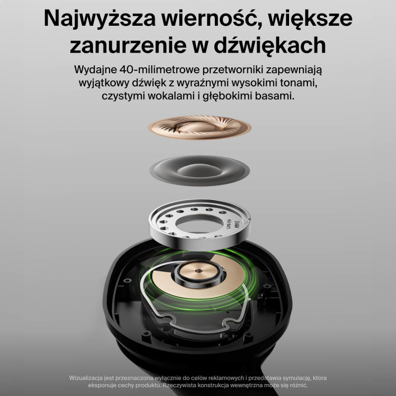 Belkin Słuchawki nauszne, bezprzewodowe, czarne
