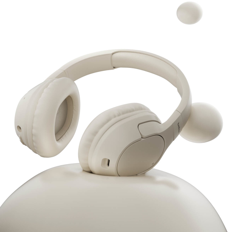 Belkin Słuchawki nauszne, bezprzewodowe, kremowe