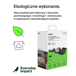 Belkin Podróżna magnetyczna podkładka ładująca 3w1 15W, czarna