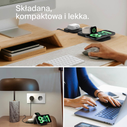 Belkin Podróżna magnetyczna podkładka ładująca 3w1 15W, czarna