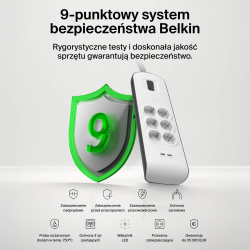 Belkin Listwa zasilająca przeciwprzepięciowa 650J, 6 gniazd Schuko, 2x USB-A, 2m