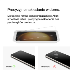 Belkin Szkło na Samsung S23, TrueClear Curve, z filtrem światła niebieskiego