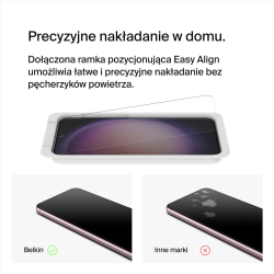 Belkin Folia ochronna na Samsung S23+, TrueClear Curve, z filtrem światła niebieskiego