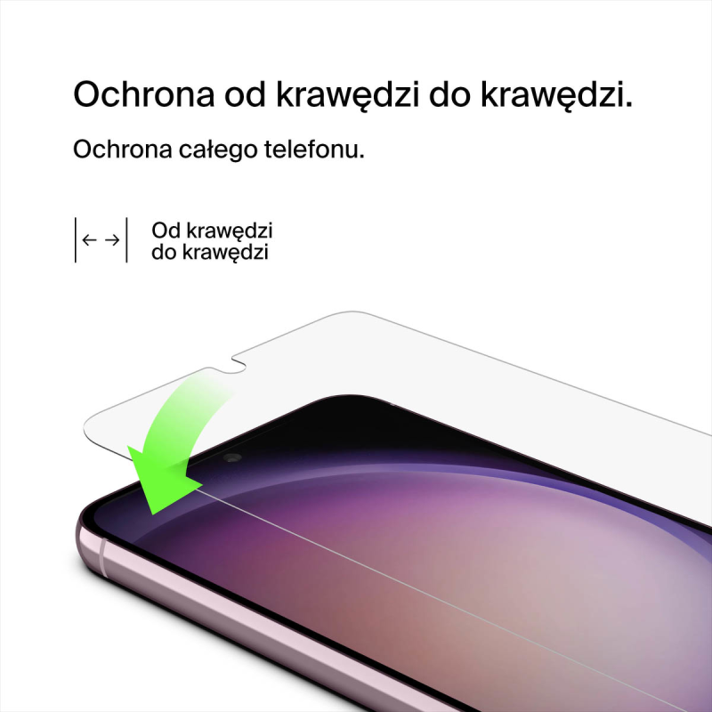 Belkin Szkło na Samsung S23+, TrueClear Curve, z filtrem światła niebieskiego