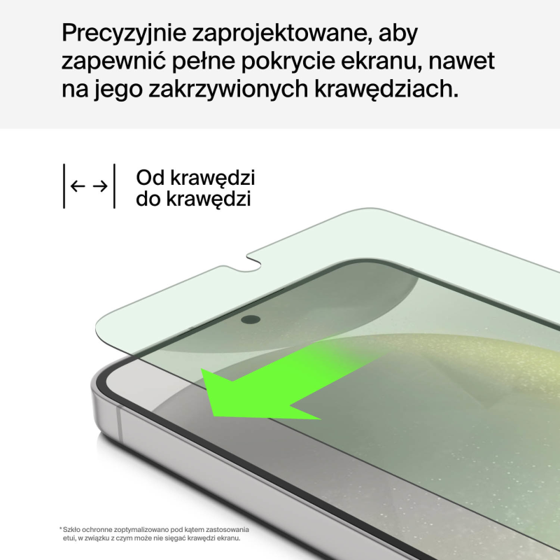Belkin Szkło na Samsung S24, TrueClear Curve, z filtrem światła niebieskiego